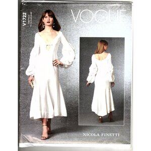Vogue V1722 Misses 16 to 24 Nicola Finetti Special Occasion Dress Sewing Pattern